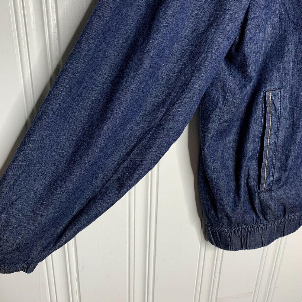 Norm Thompson Blue Denim Full Zip Jacket Large - Picture 2 of 5